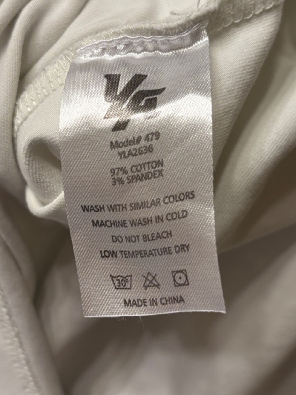 YoungLA Cream Short Sleeve Script Logo Tee - Picture 4 of 4